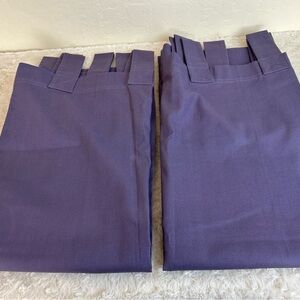 Pottery Barn Purple Cotton Tab Top Drapes Curtain 2 panels 42” X 84” Crisp
